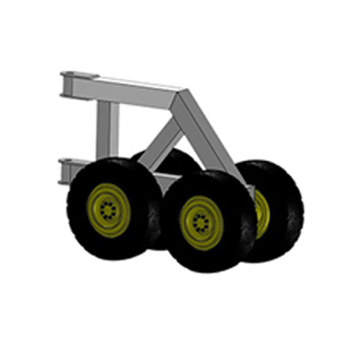 Axle for belt conveyor support